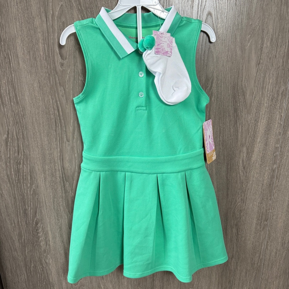 Tommy Bahama Active Dress Shorts Socks 3PC Set Girls M 7-8 Green Tennis Golf NWT